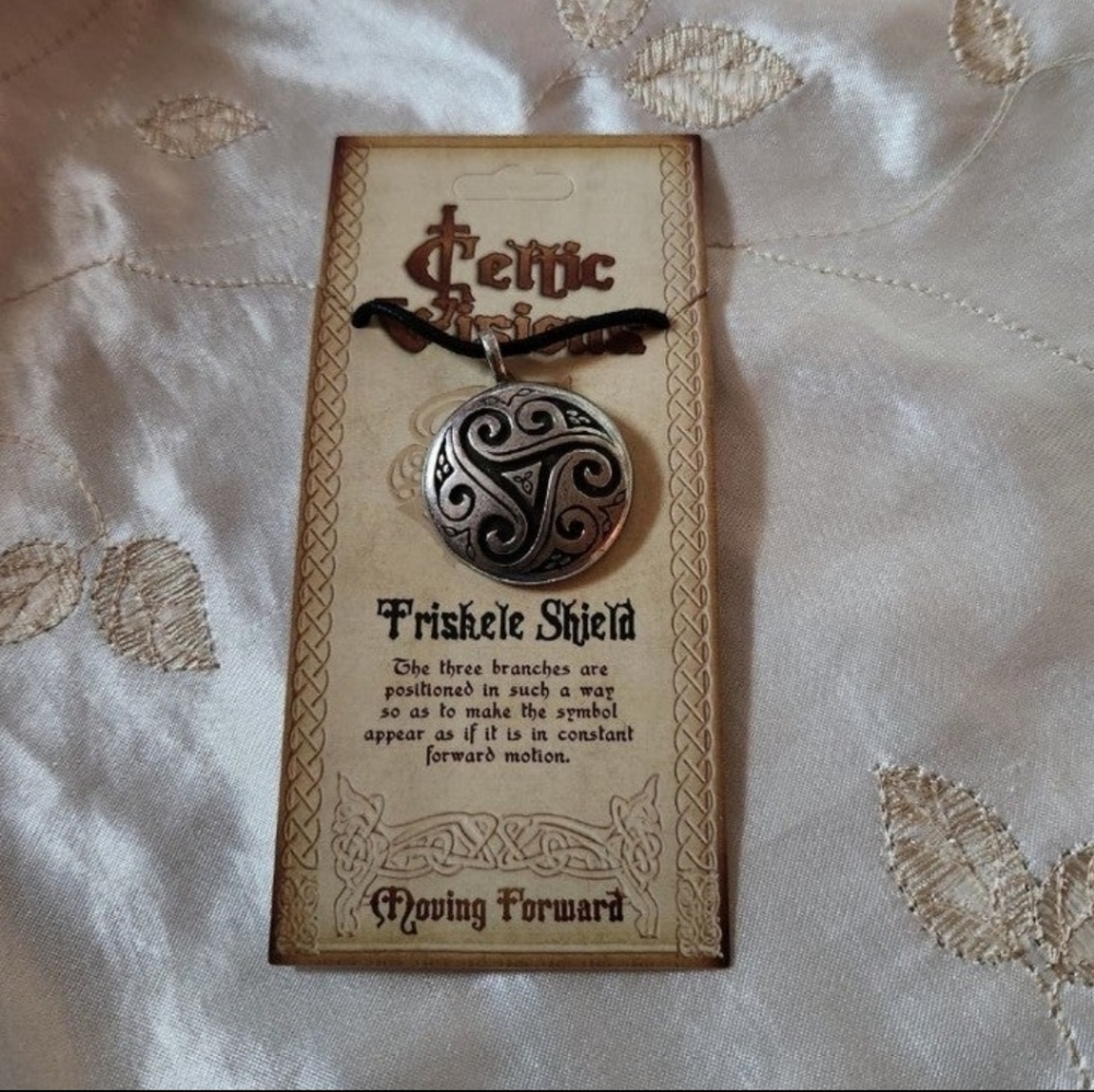 Celtic Visions Triskele Shield pendant necklace